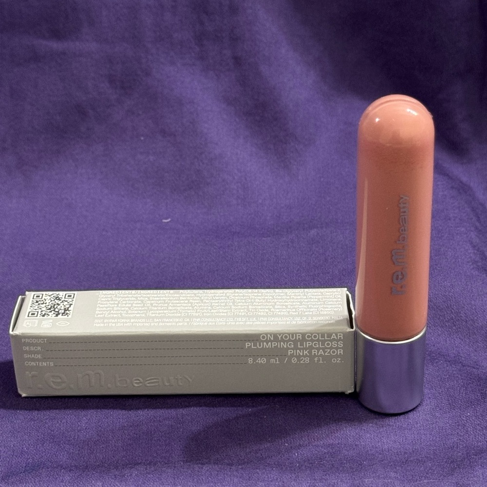 REM Beauty On Your Collar Plumping Lip Gloss in Shade Pink Razor
